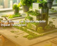 Yeşil binalar sürdürülebilir inşaat teknikleri projesi